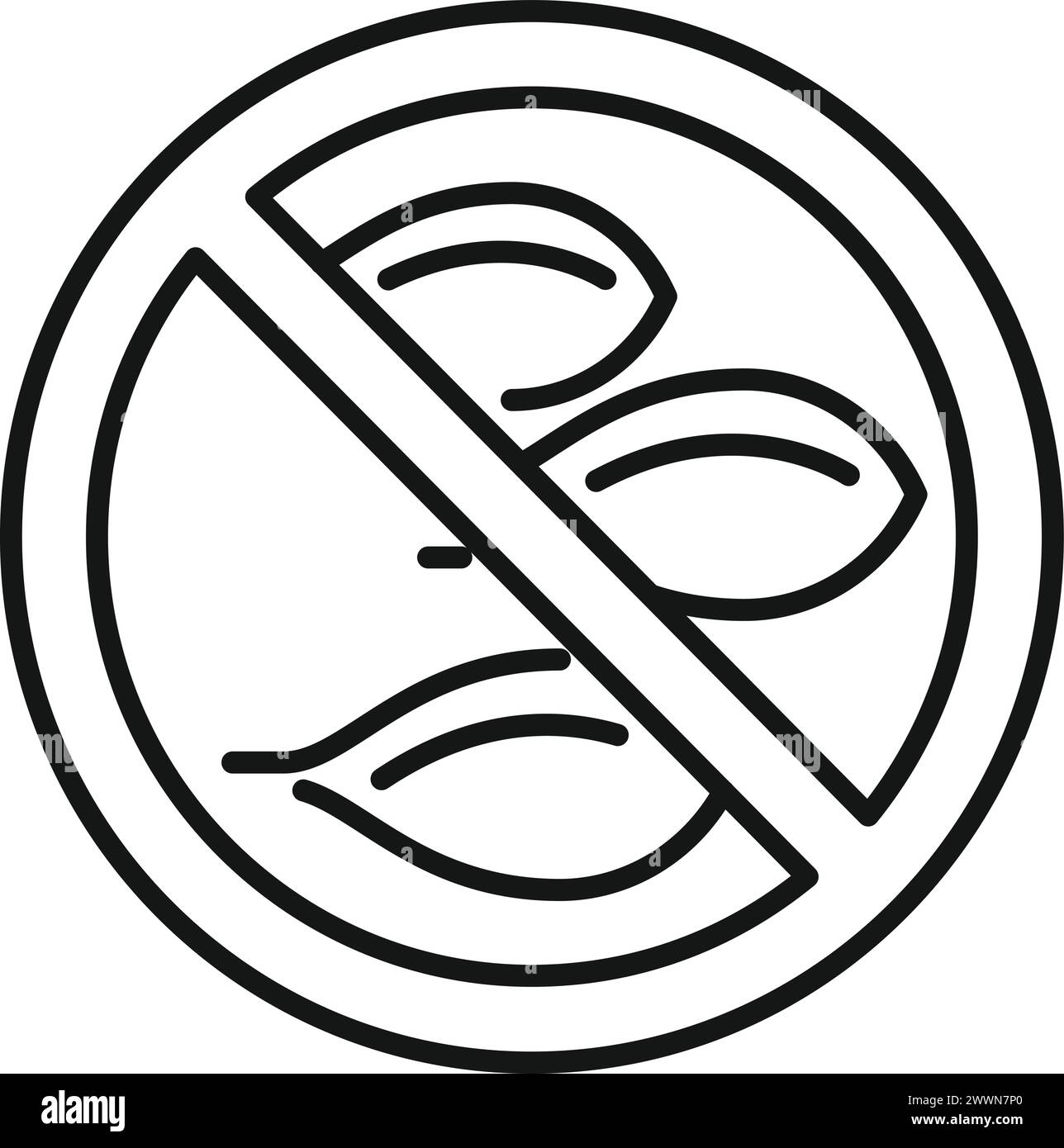 Restricted grains food icon outline vector. Gluten intolerance. Organic ...