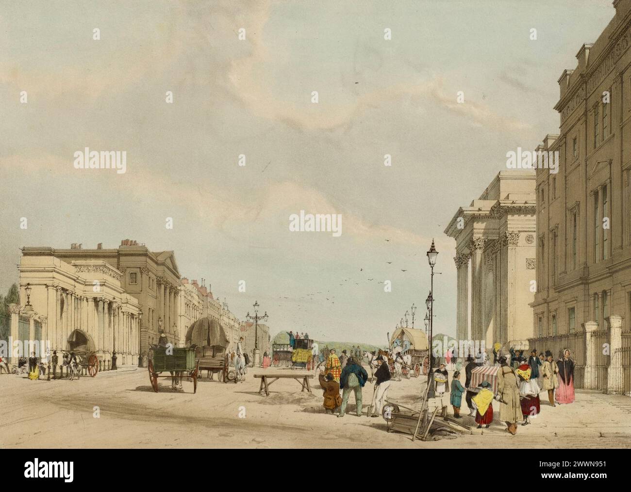 London As It Is: Hyde Park Corner by Thomas Shotter Boys, 1842 Stock ...