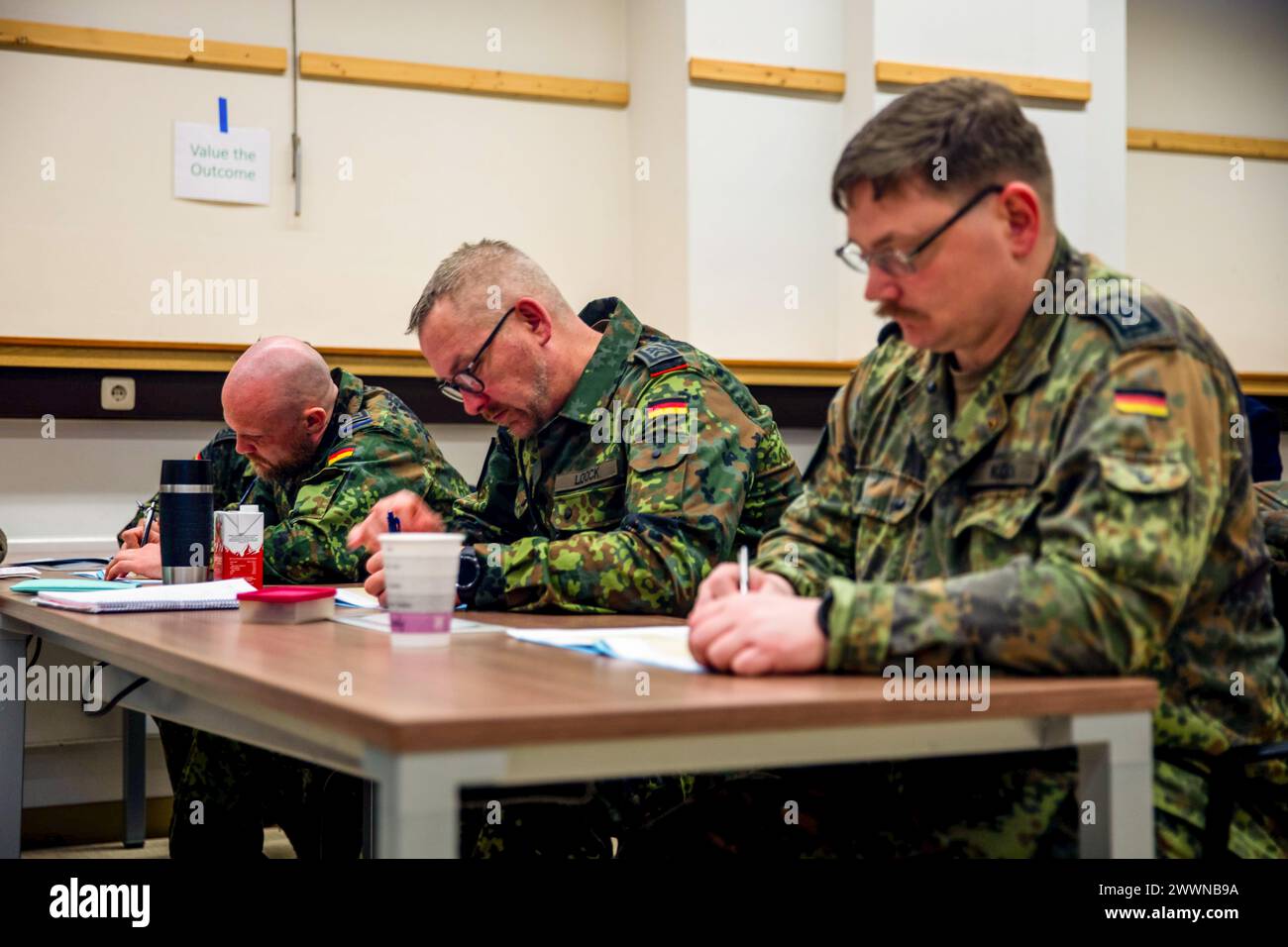 German soldiers with the Bundeswehr Medical Academy, U.S. Soldiers, and