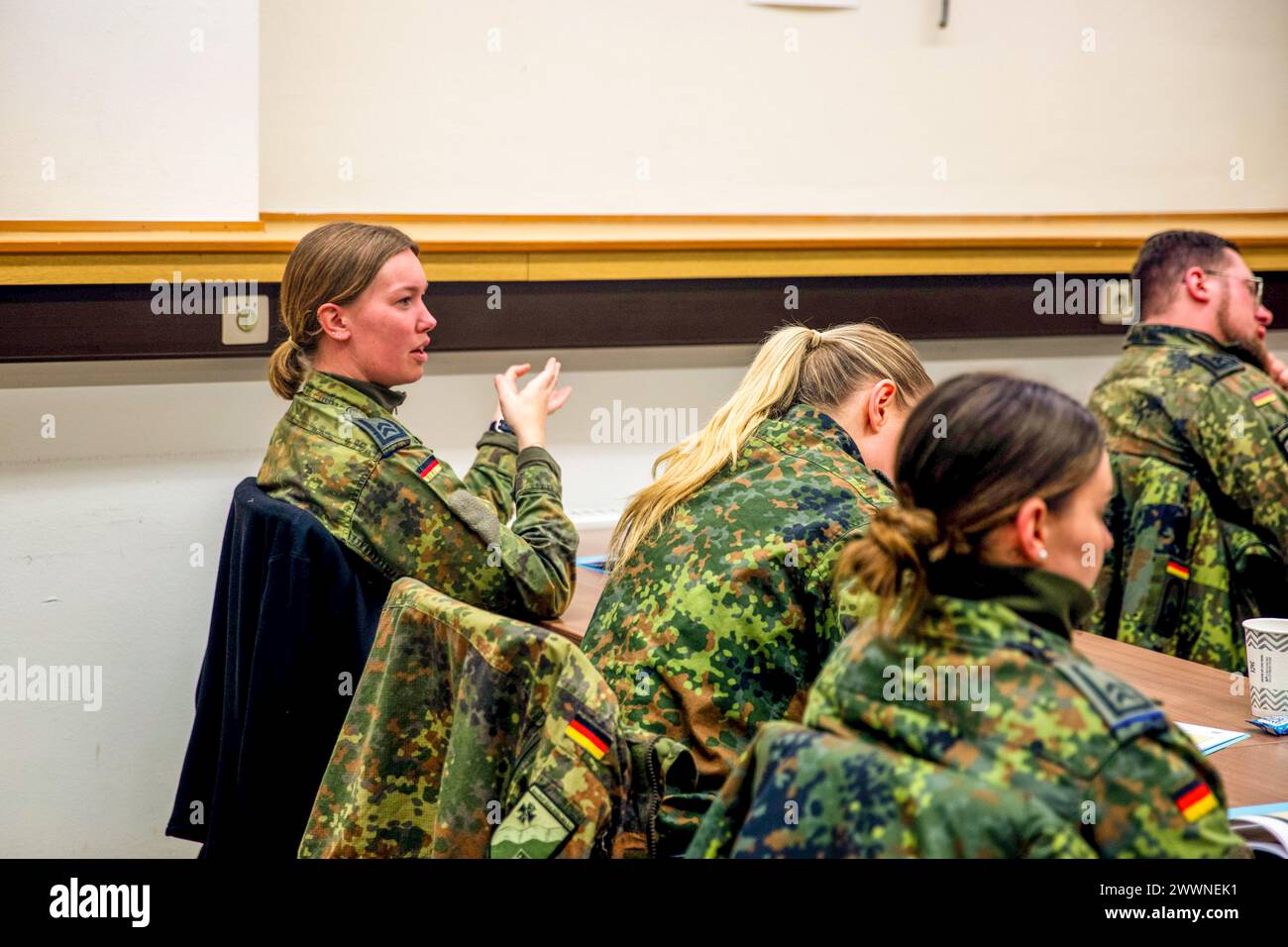 German soldiers with the Bundeswehr Medical Academy, U.S. Soldiers, and