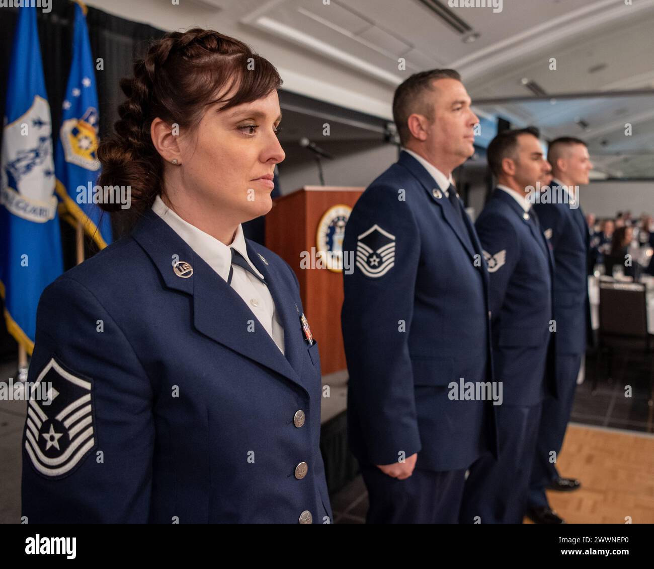 Master sgt megan foote left was recognized as the kentucky air