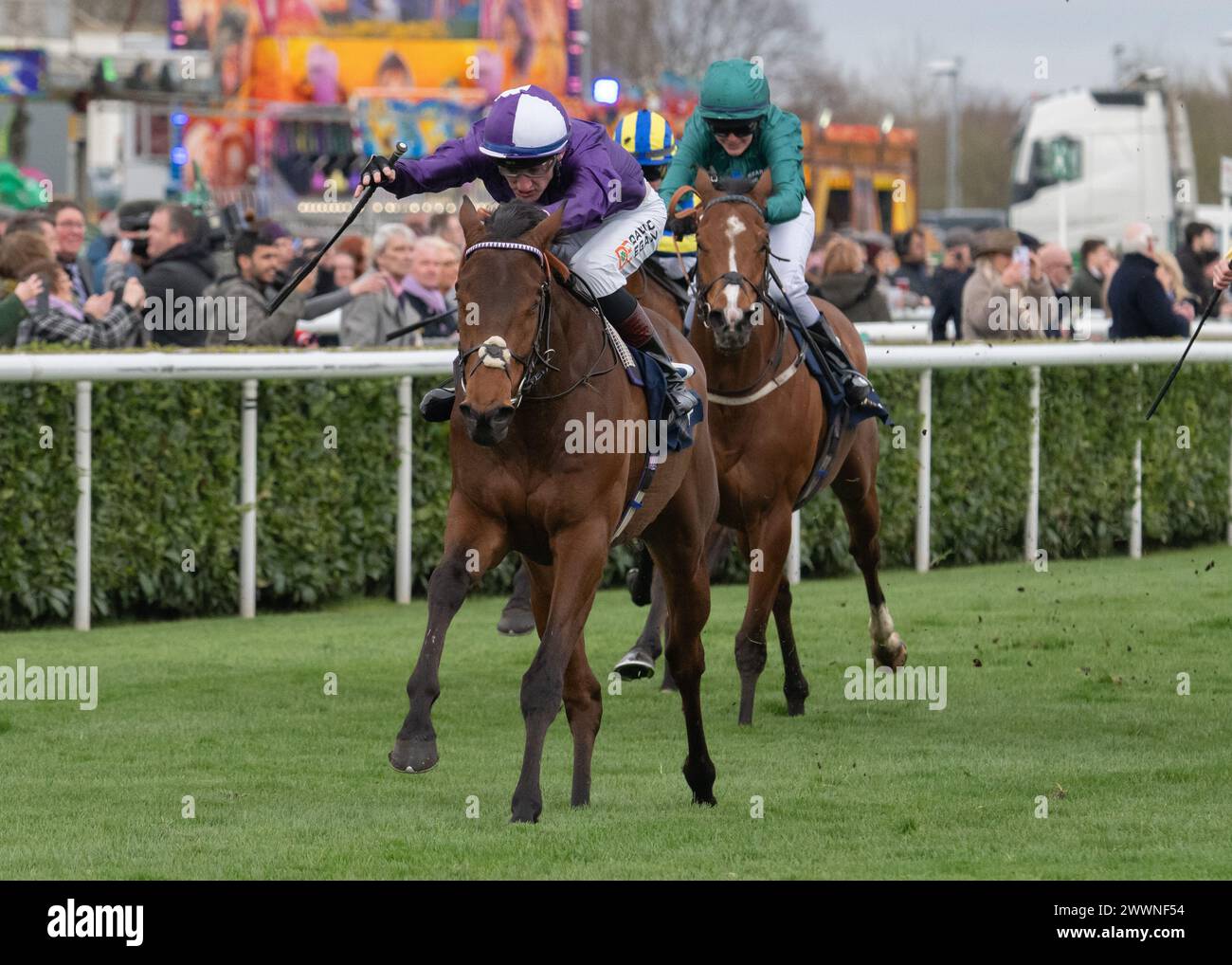 Mr Professor wins the William Hill Lincoln at Doncaster on 23 March 2024 for Dominic Ffrench Davis and David Egan Stock Photo