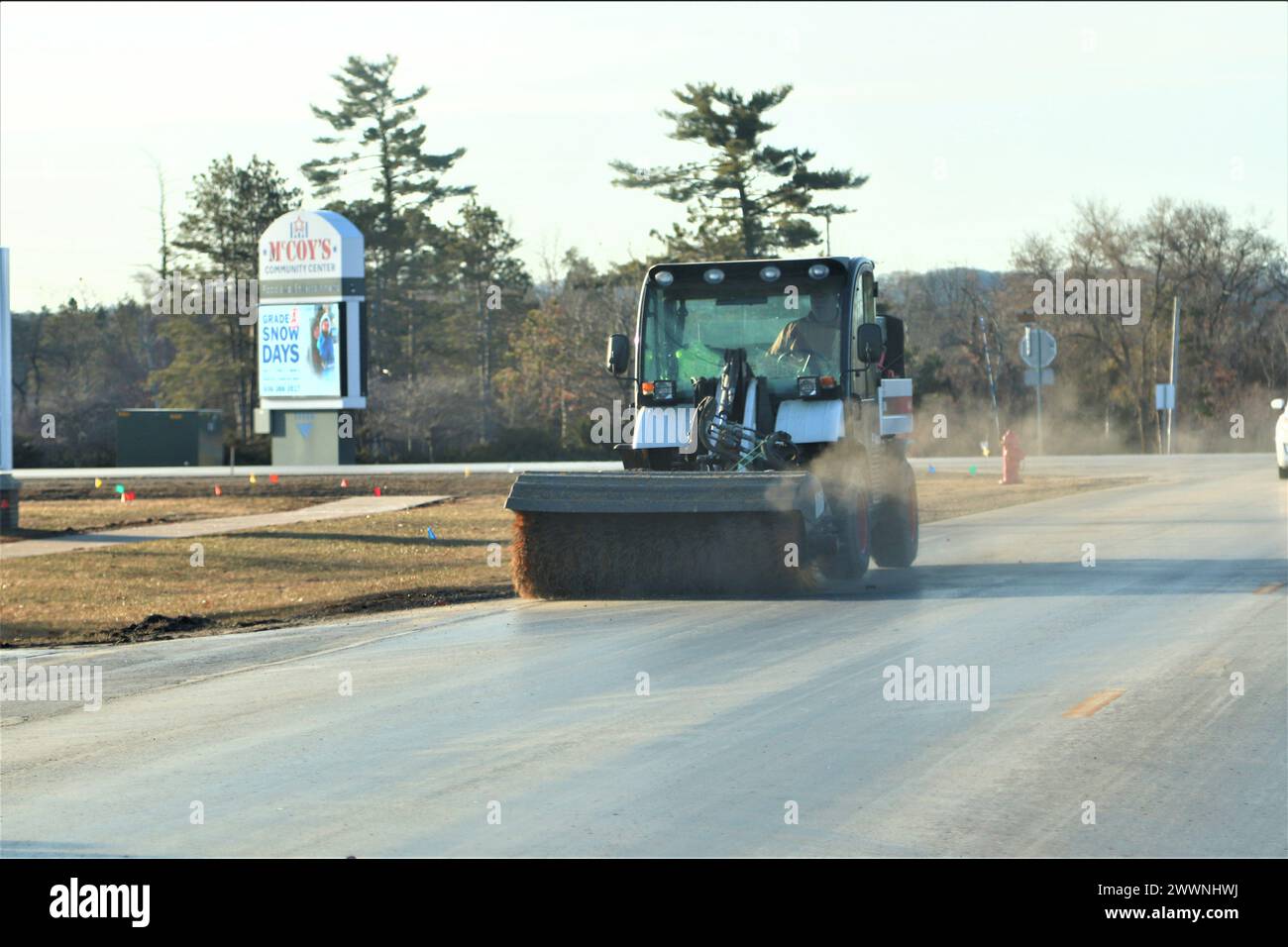 An equipment operator with the installation grounds contractor, Kaiyuh