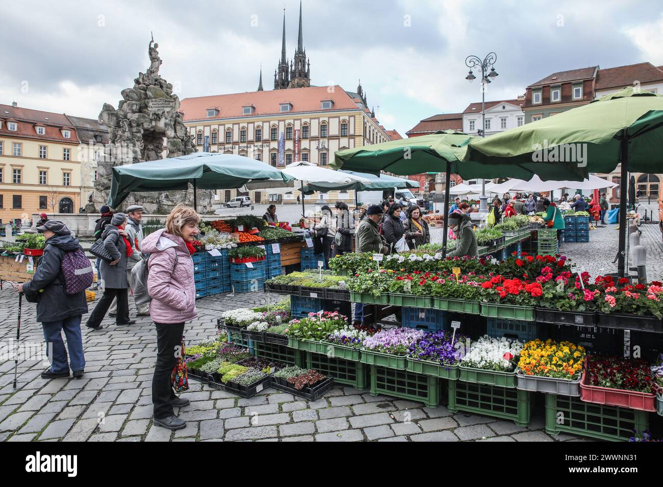 Brno, Czech Republic. 25th Mar, 2025. Easterthemed goods, such as