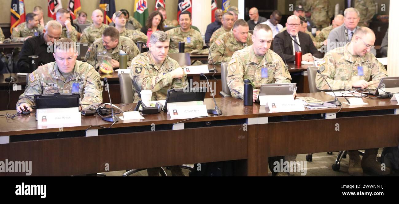 Attendees at the First Army Training Support and Synchronization