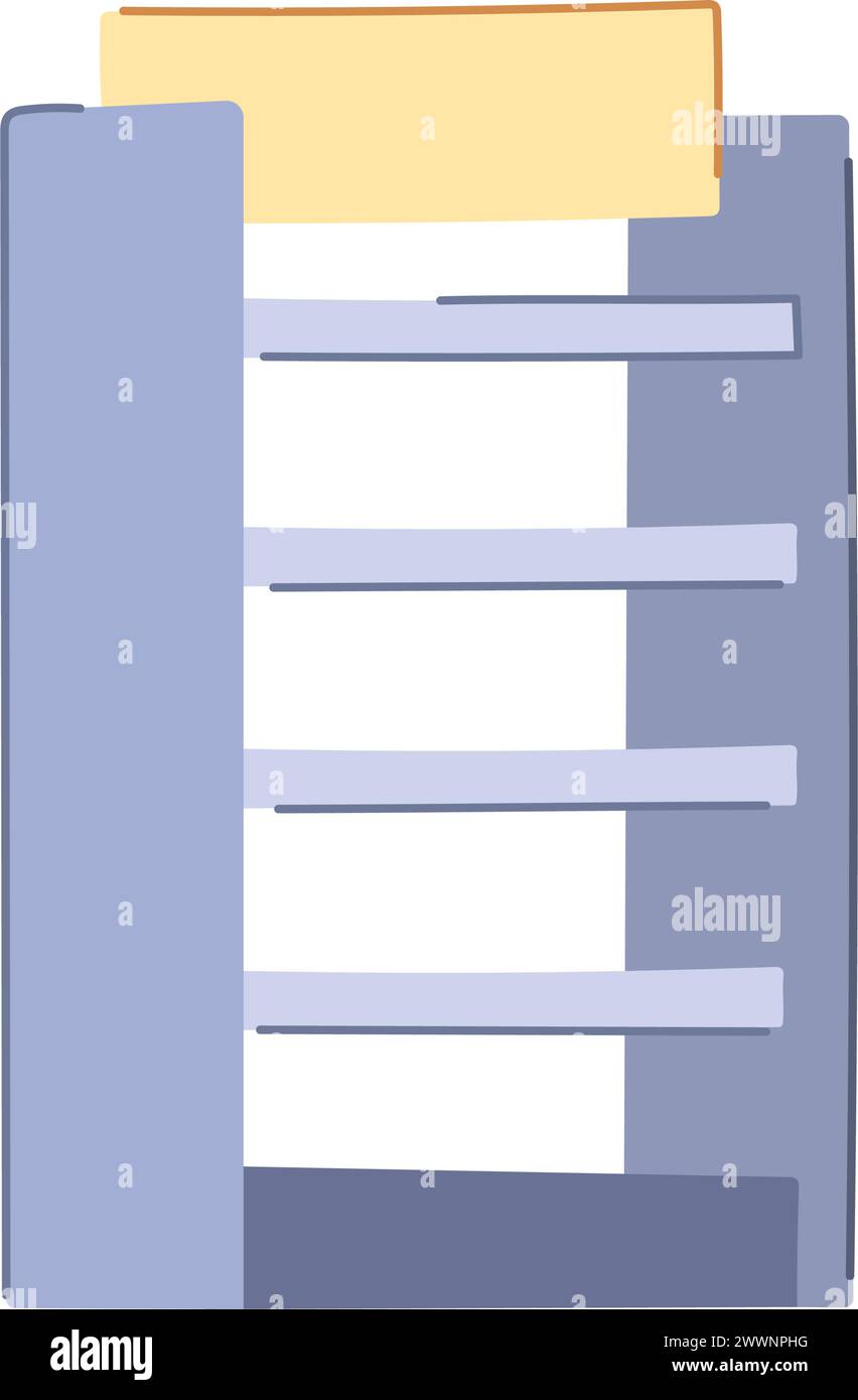 bookcase magazine rack cartoon vector illustration Stock Vector Image ...