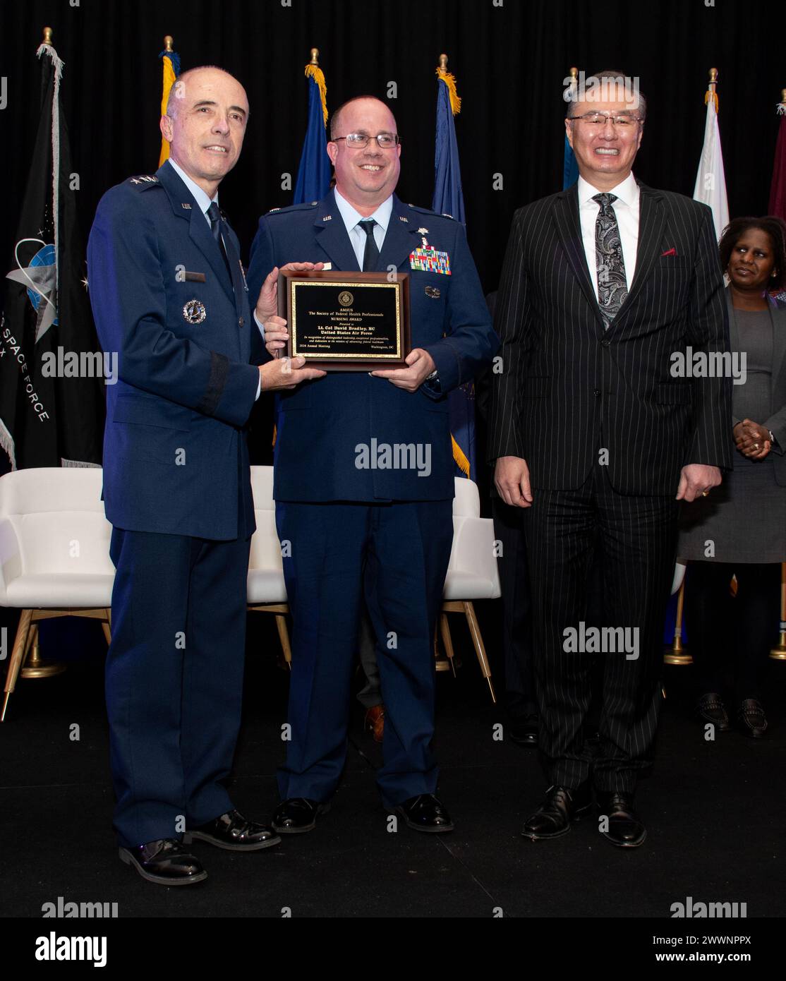 U.S. Air Force Lt. Col. David Bradley was presented with the Nursing Award during the 2024 AMSUS
