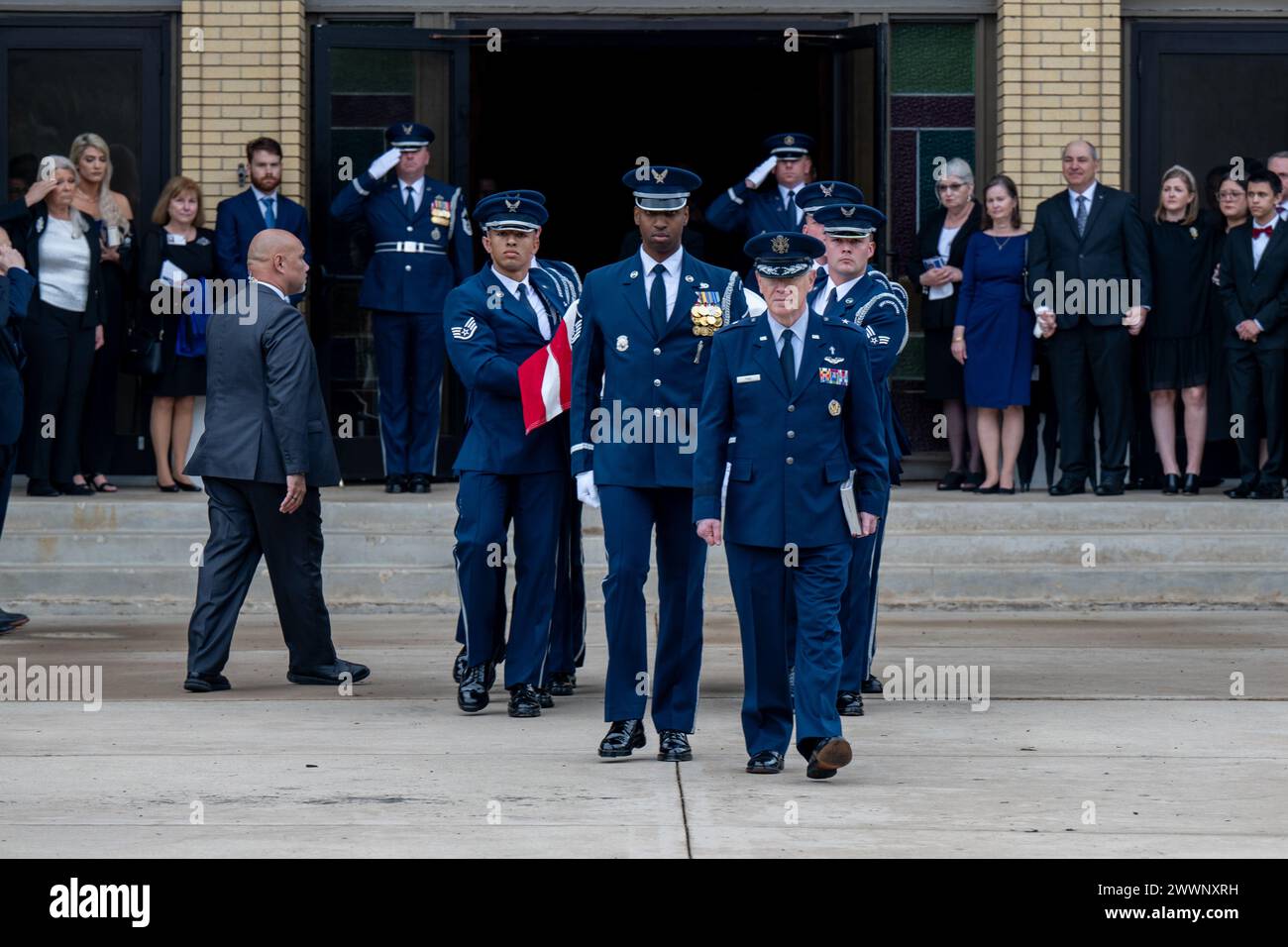 Friends and family of fifth chief master sergeant of the air force