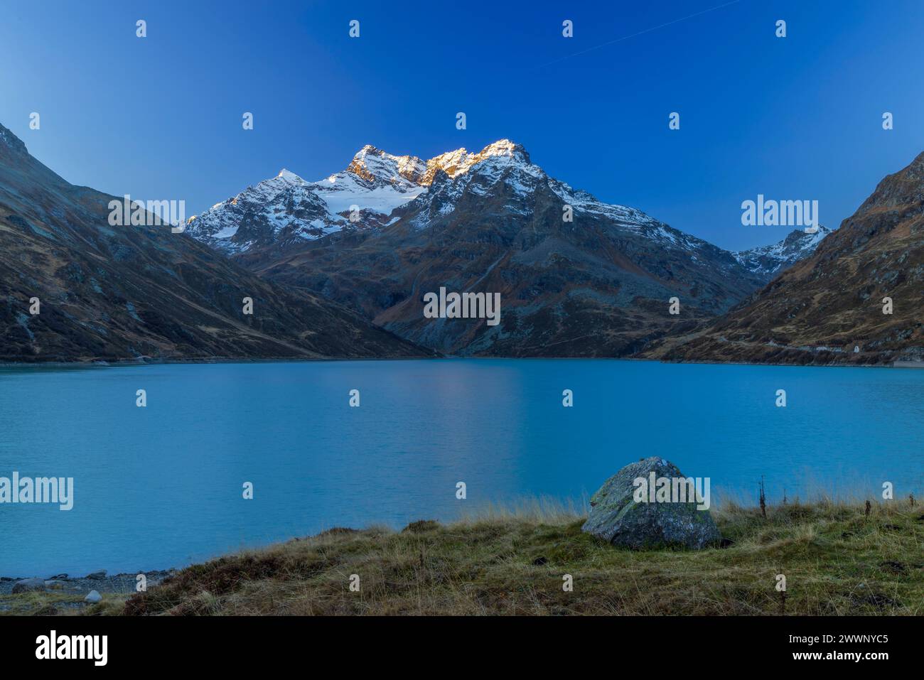 Typical landscape near Silvrettasee, Vorarlberg, Austria Stock Photo