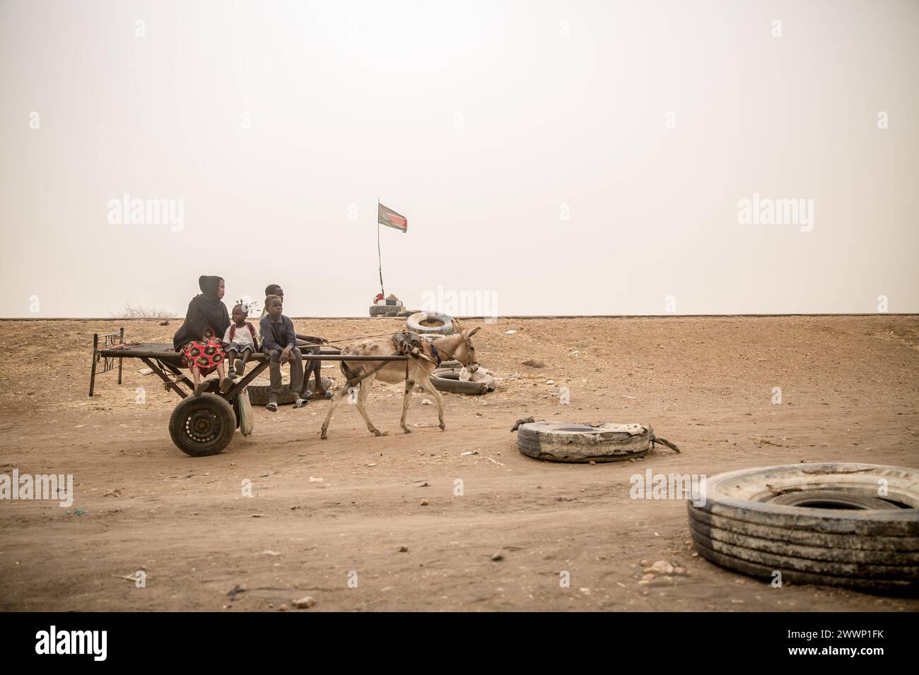 The Joda border crossing between South Sudan and Sudan. Around 1,000 ...