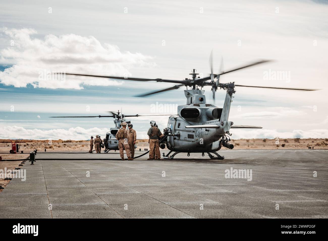 U.S. Marines with Marine Light Attack Helicopter Squadron (HMLA) 267 ...