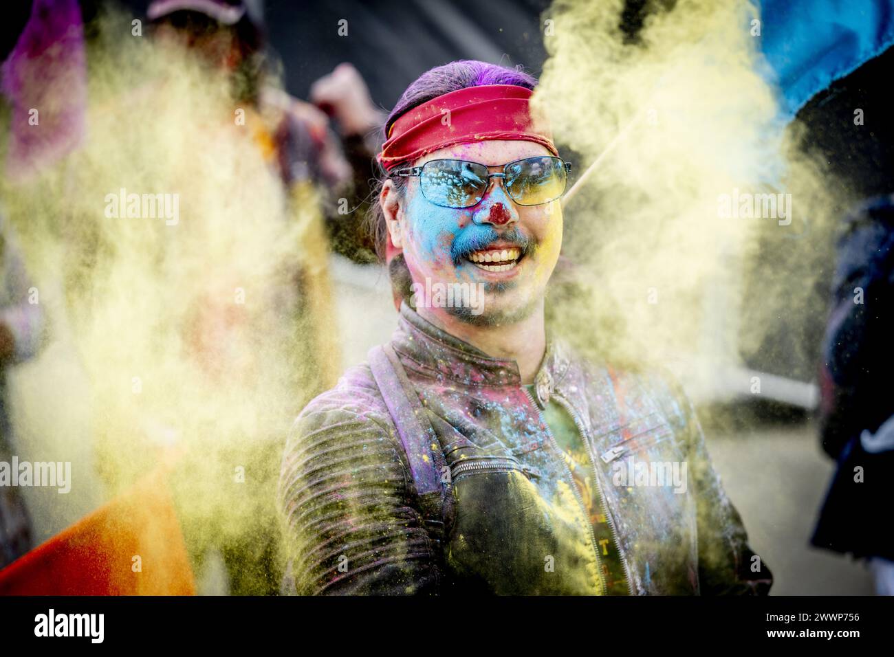 The Hague, Netherlands. 25th Mar, 2024. THE HAGUE - Celebration of Holi ...