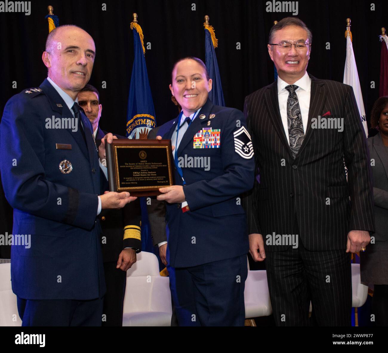 U.S. Air Force Senior Master Sgt. Ashley Jackson was presented with the Senior Enlisted Lewis L