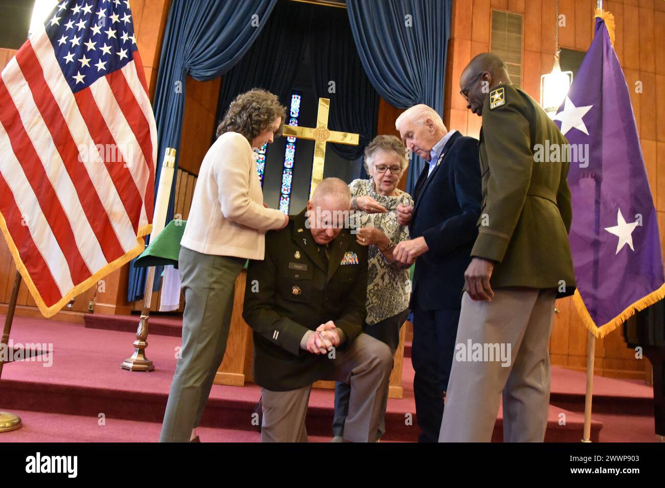 Chaplain James F. Fisher was promoted to colonel by Maj. Gen. William ...