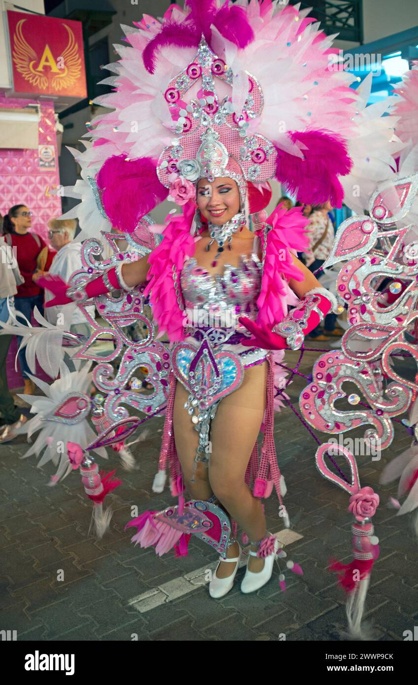 The Playa Blanca Carnival in Lanzarote, Spain Stock Photo