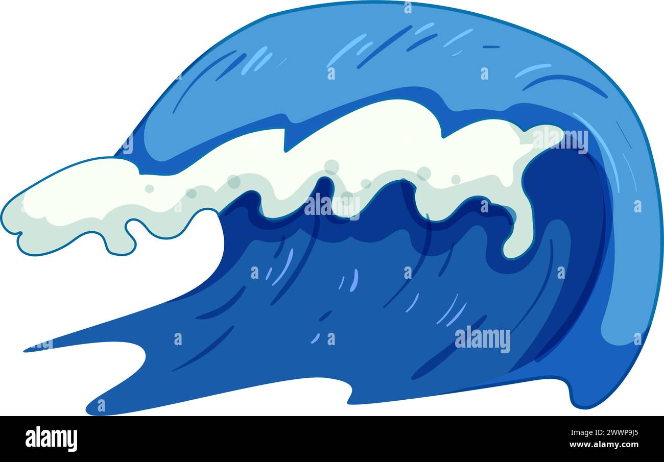 sea ocean waves cartoon vector illustration Stock Vector Image & Art ...