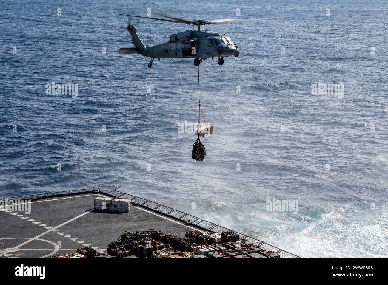Hsc Ocean An MH-60S Seahawk helicopter from Helicopter Sea Combat Squadron (HSC ...