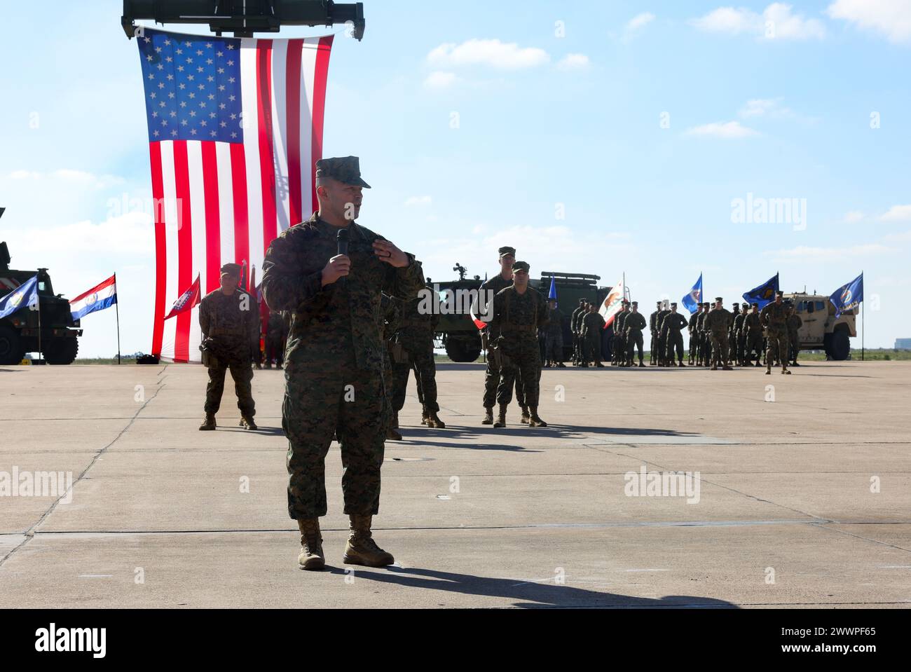 U.S. Marine Corps Sgt. Maj. Joseph A. Alvarez, the incoming sergeant ...