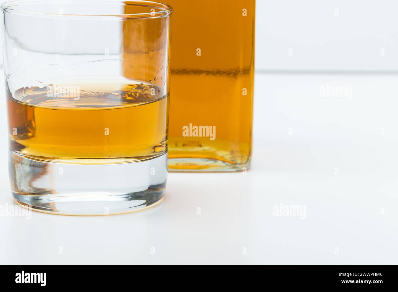 Glass of scotch whiskey Stock Photo