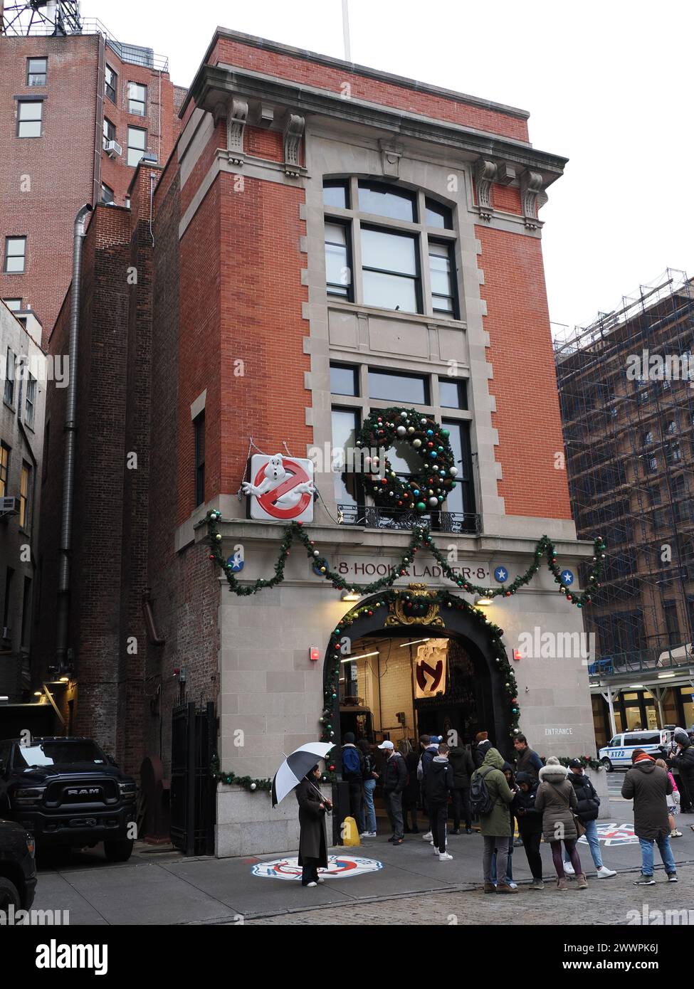 Image of the fire station from the Ghostbusters movie. Stock Photo