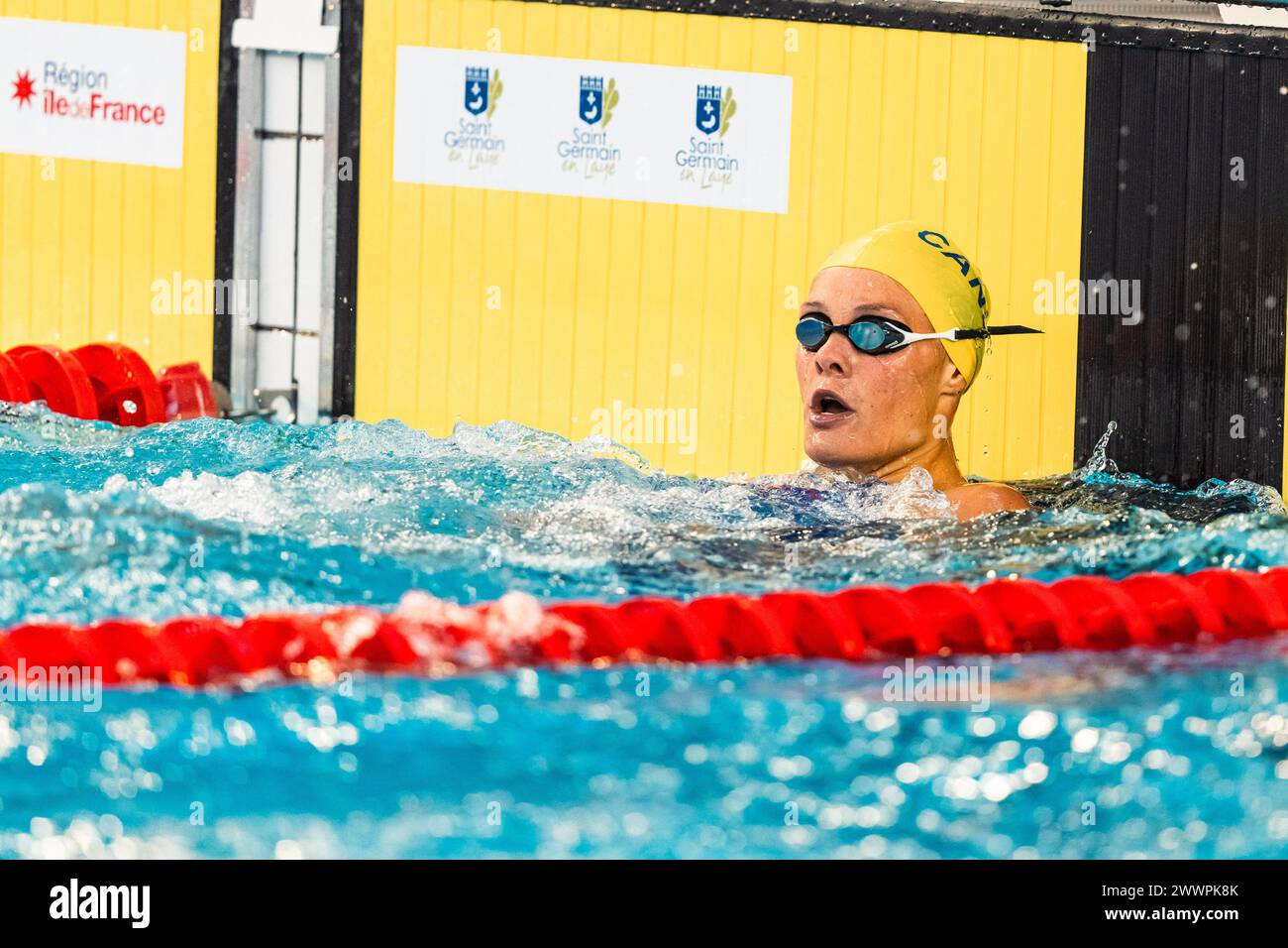 Pauline MAHIEU (FRA), women 100m backstroke final, during the Giant