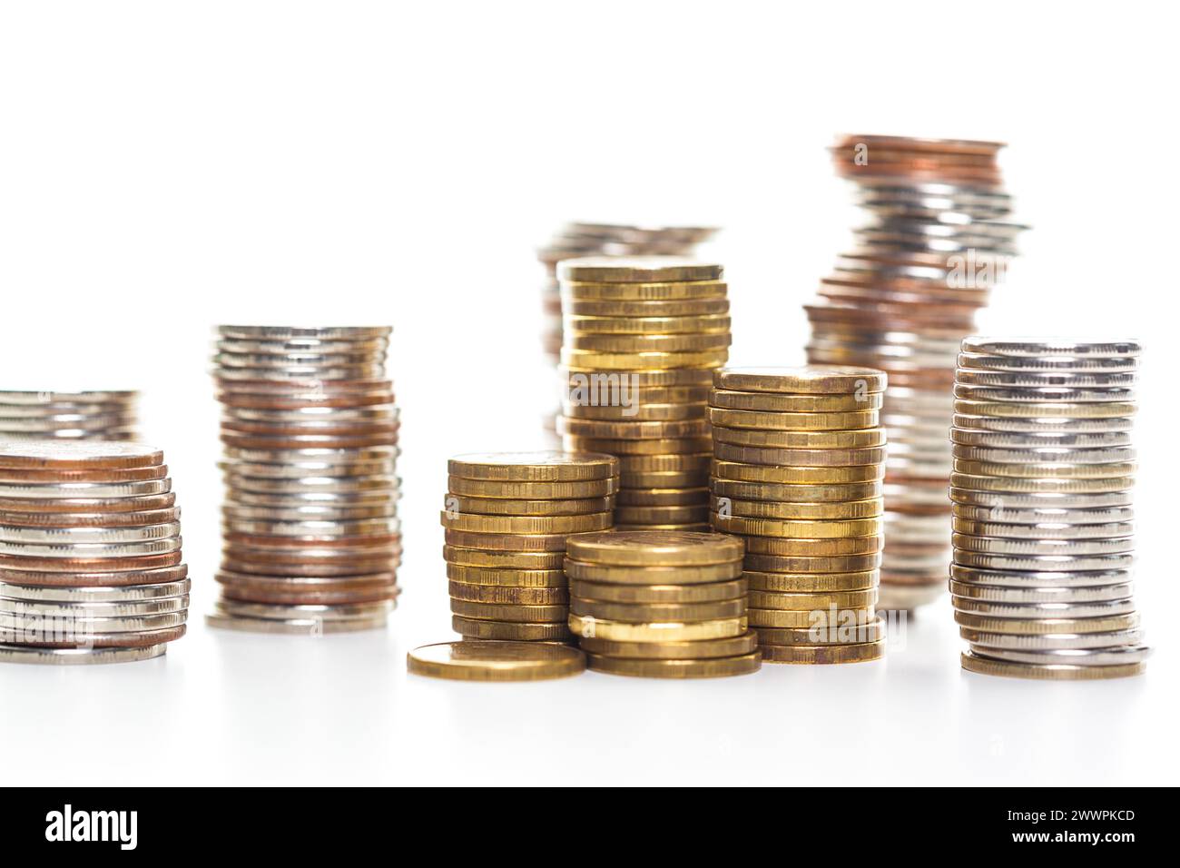 Coins isolated on white background Stock Photo - Alamy
