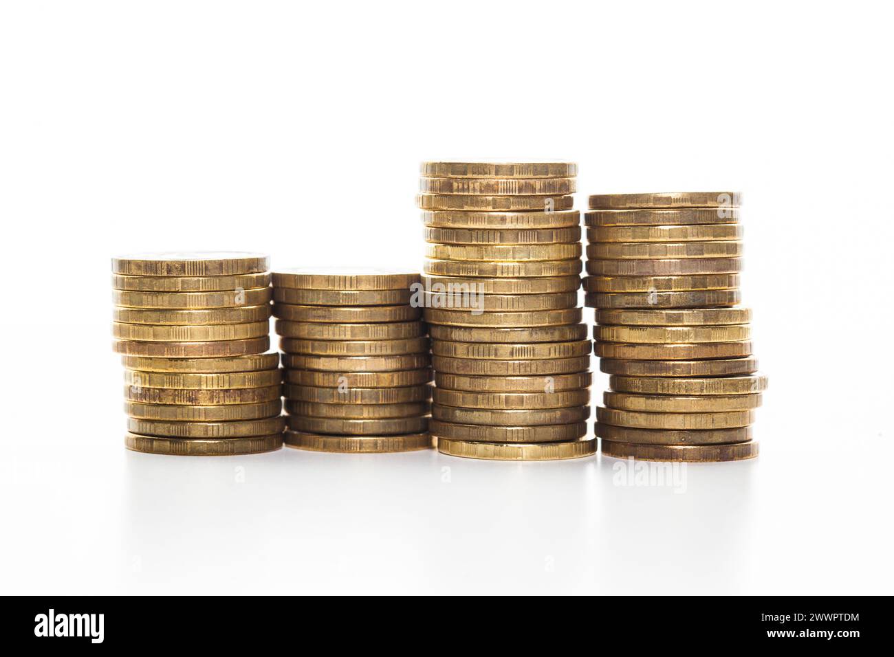 Coins isolated on white background Stock Photo - Alamy