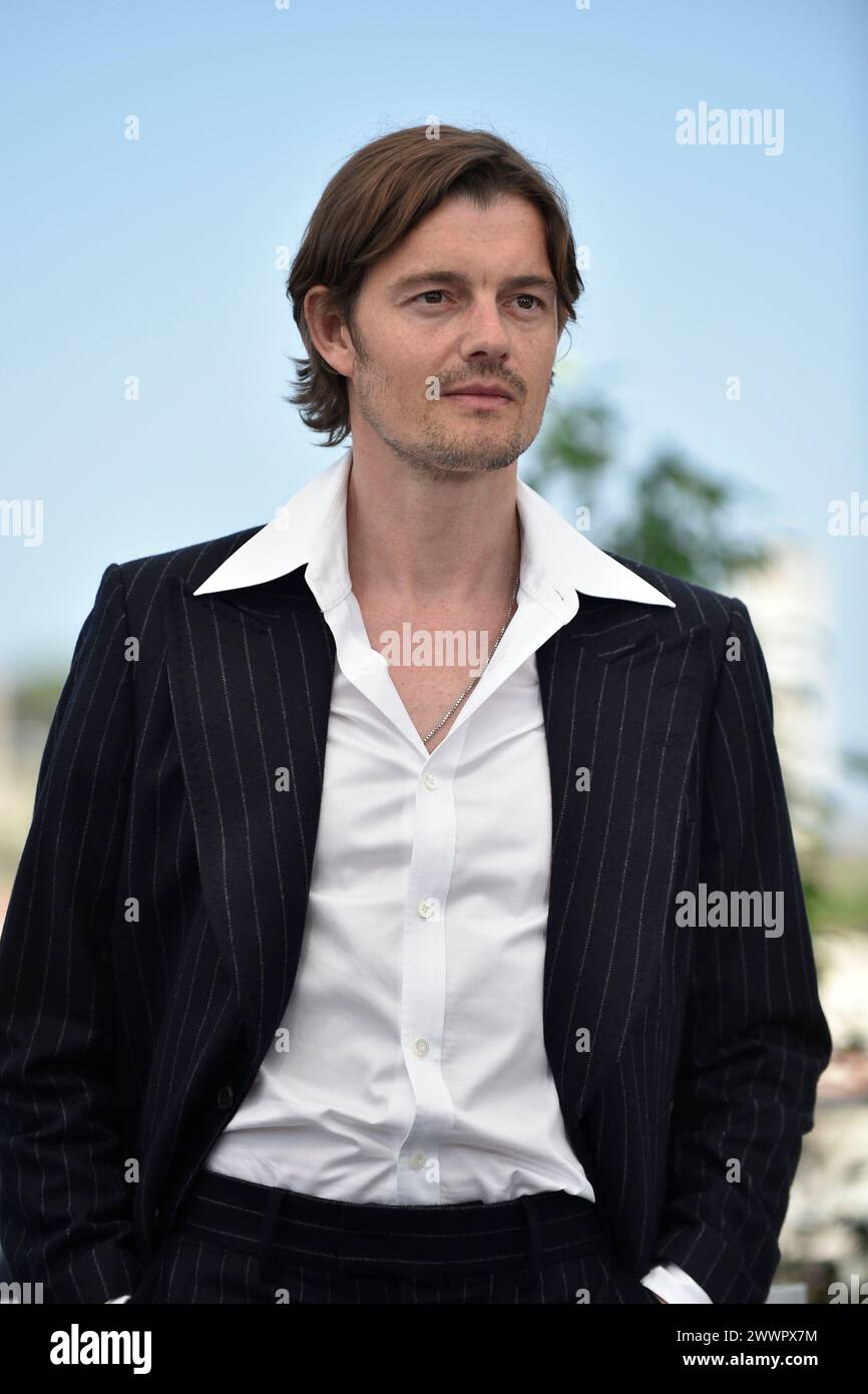 Actor Sam Riley posing during the photocall of the film “Firebrand” on the occasion of the Cannes Film Festival on May 22, 2023 Stock Photo