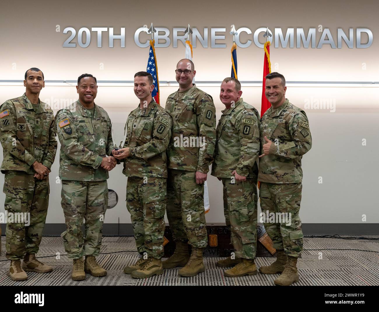 Maj. Gen. Daryl O. Hood (second from the left), the commanding general ...