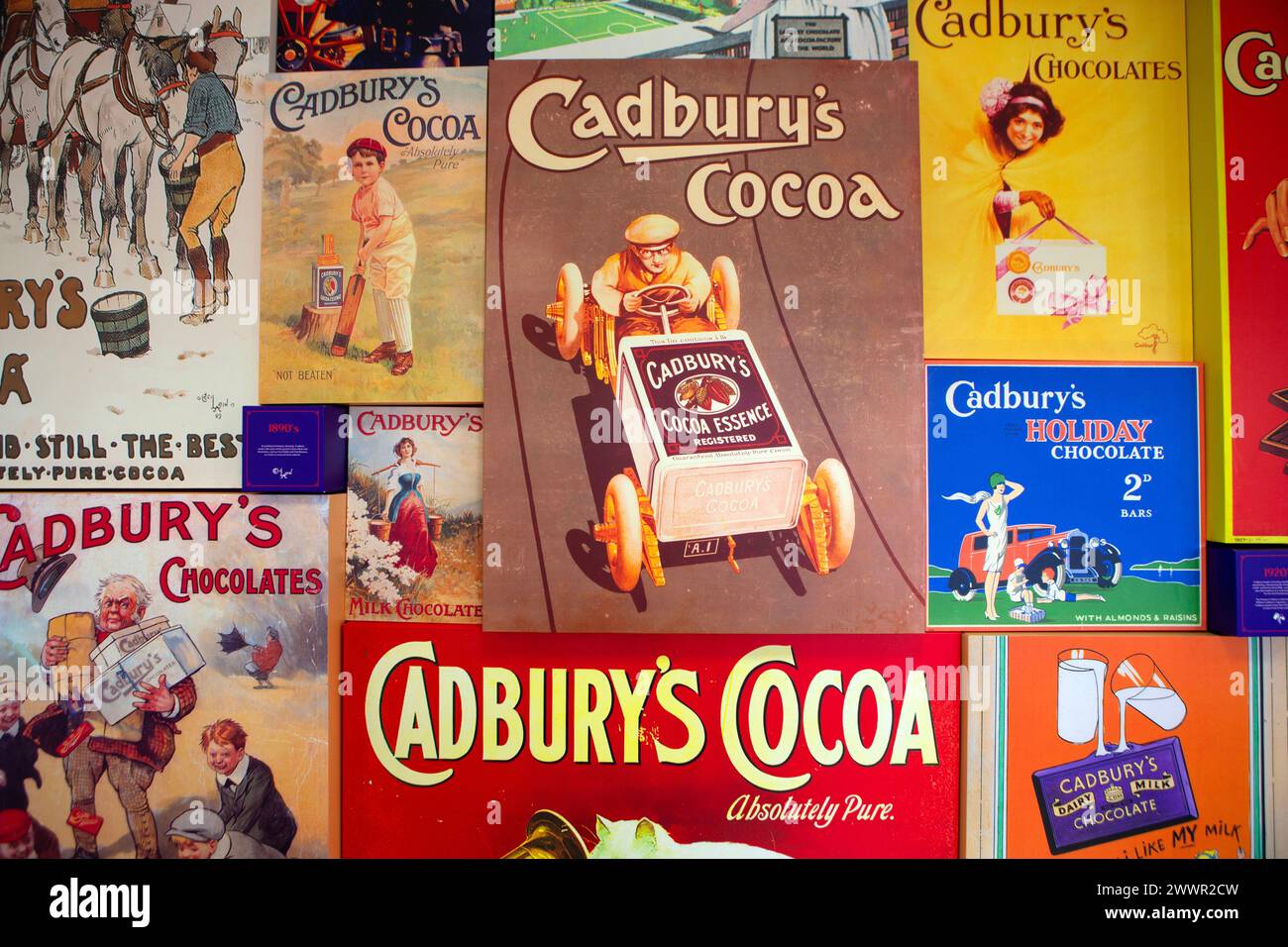 Vintage replica Cadbury's Advertising signs of their chocolate products ...