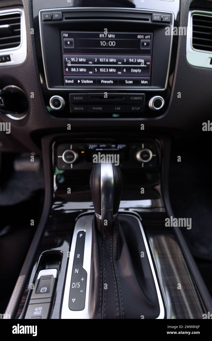 Automatic transmission gear shift in car Stock Photo Alamy