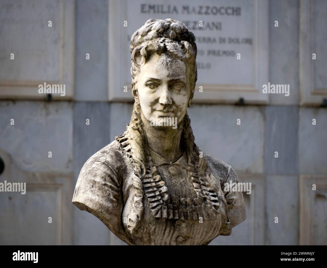 FLORENCE, ITALY - MARCH 23 2024: The monumental Cemetery of the 'Porte Sante' next to the Basilica of San Miniato al Monte (St. Minias on the Mountain Stock Photo