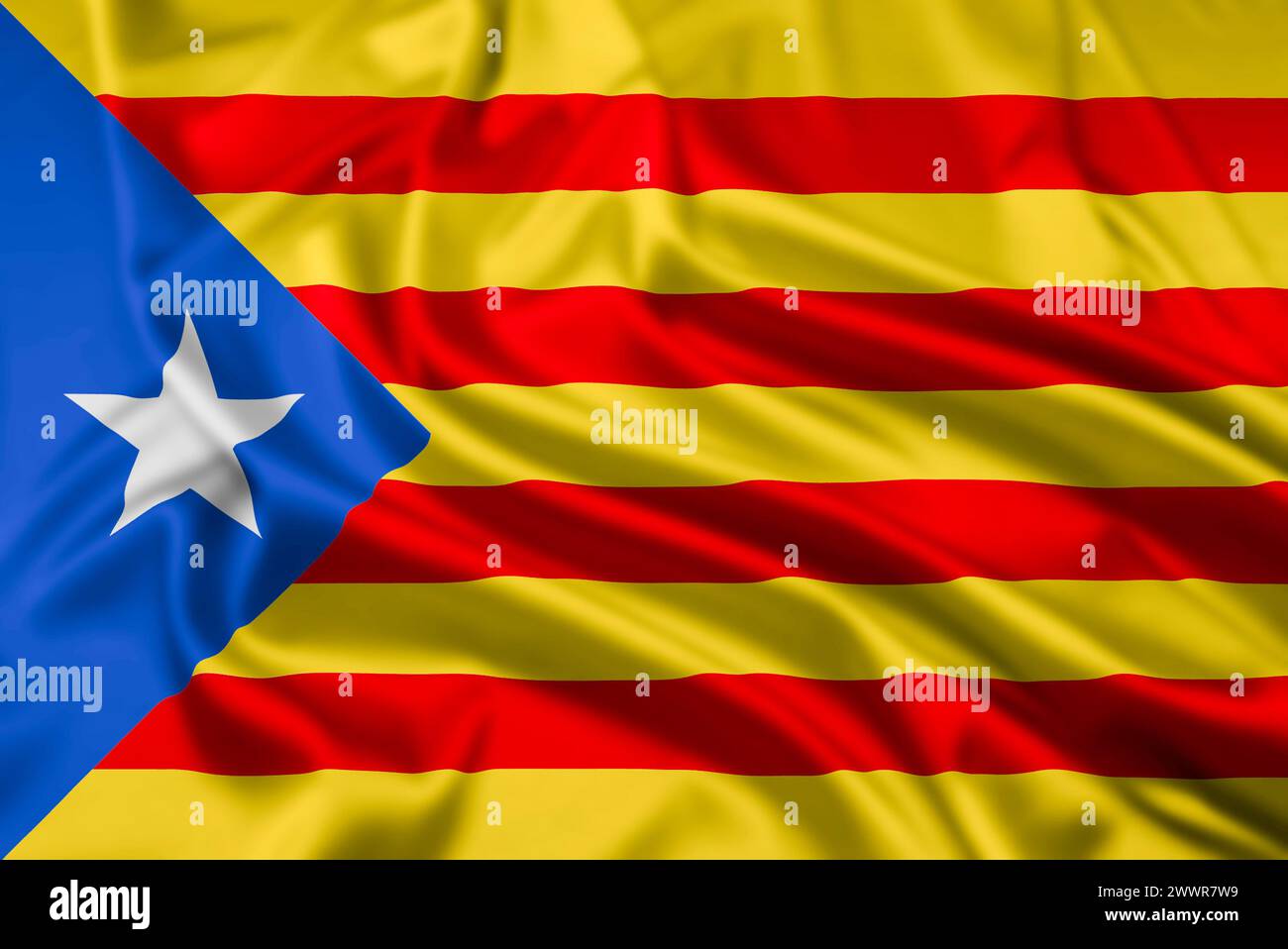 The Estelada Flag. For independence of Catalonia, of one of the ...