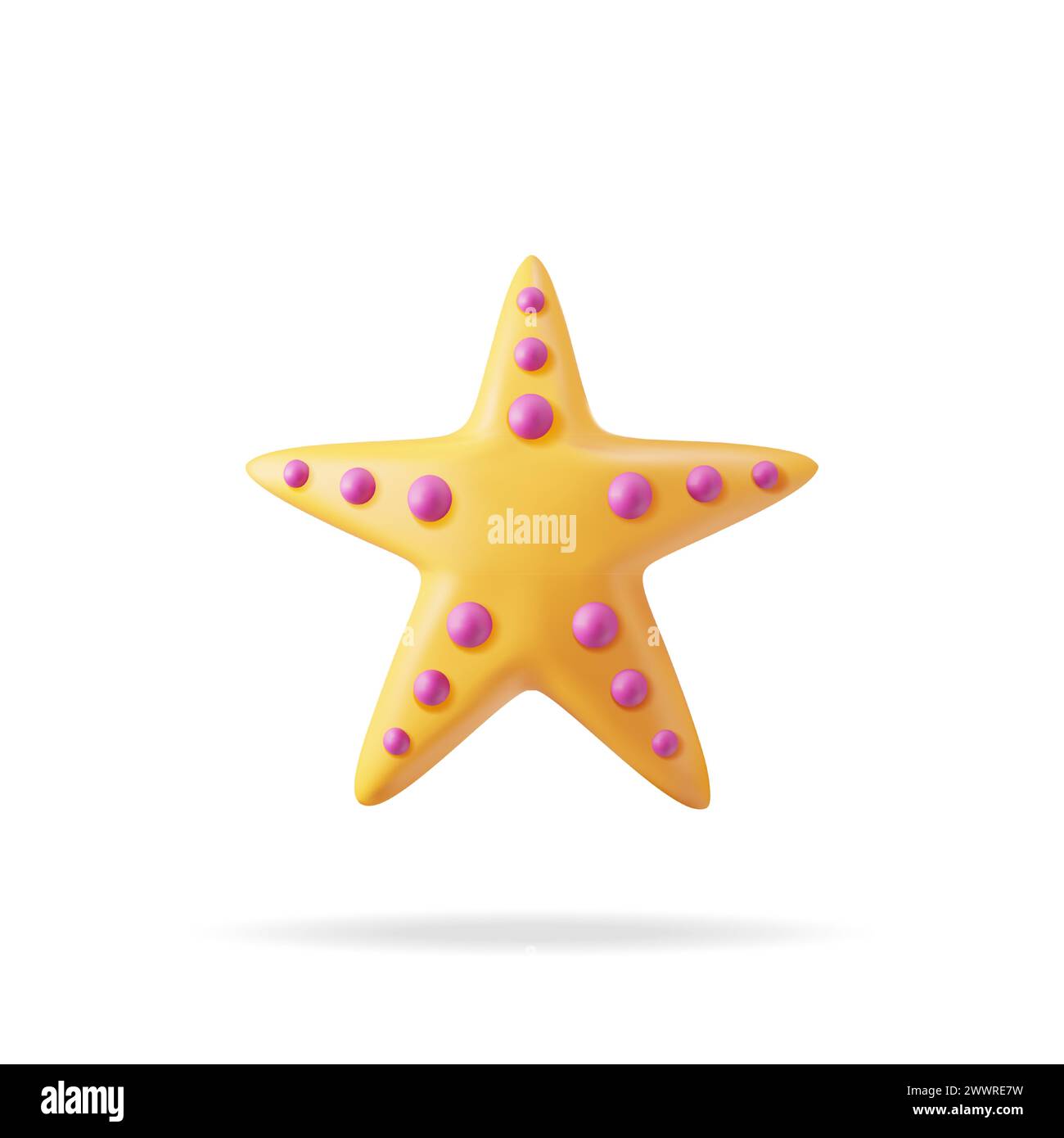 3d Orange Starfish Isolated on White Stock Vector Image & Art - Alamy