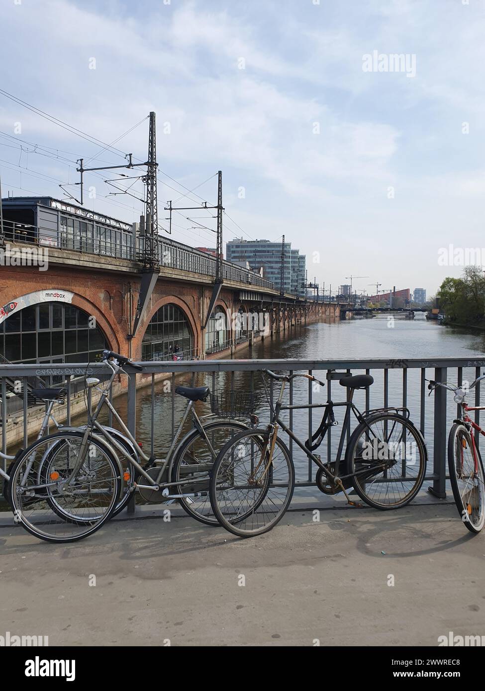 Railing to cycle bridge hi-res stock photography and images - Alamy