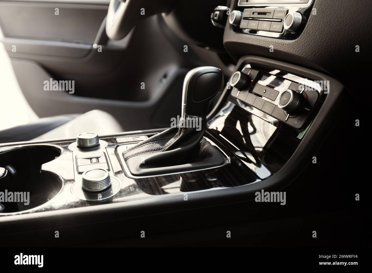 Automatic transmission gear shift in car Stock Photo Alamy