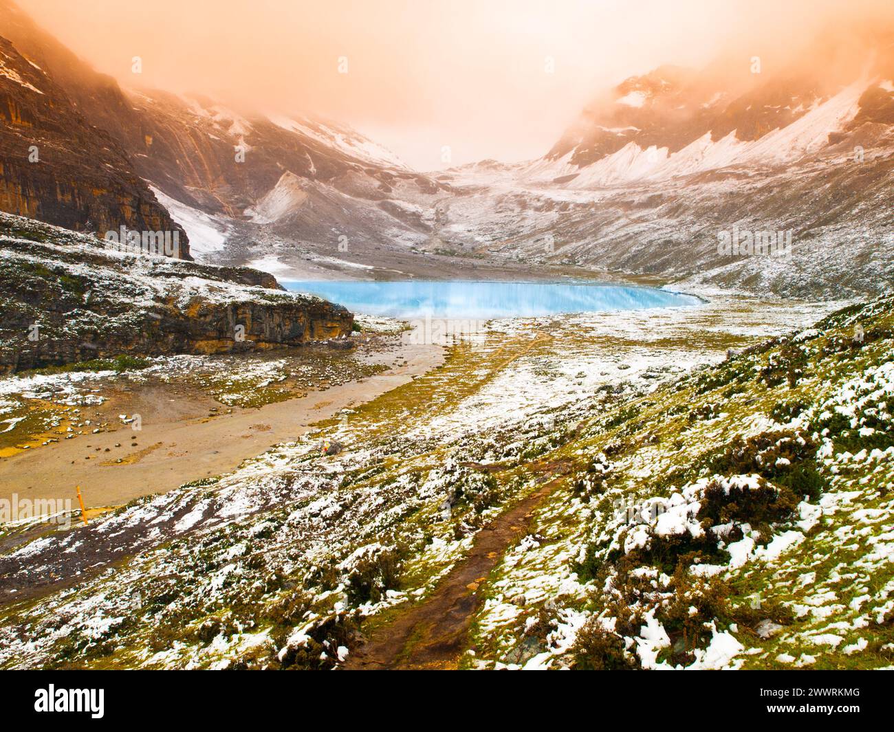 Milk Lake in Yading national level reserve, Daocheng, Sichuan, China Stock Photo