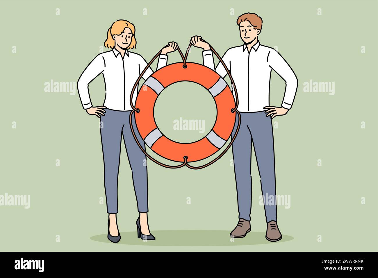 Offer Help Vector Offering help worker Stock Vector Images - Alamy