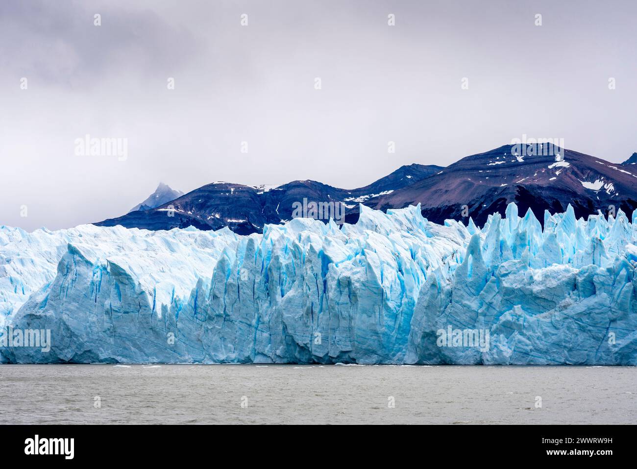 The Perito Moreno Glacier, Los Glaciares National Park, Santa Cruz Province, Patagonia, Argentina. Stock Photo