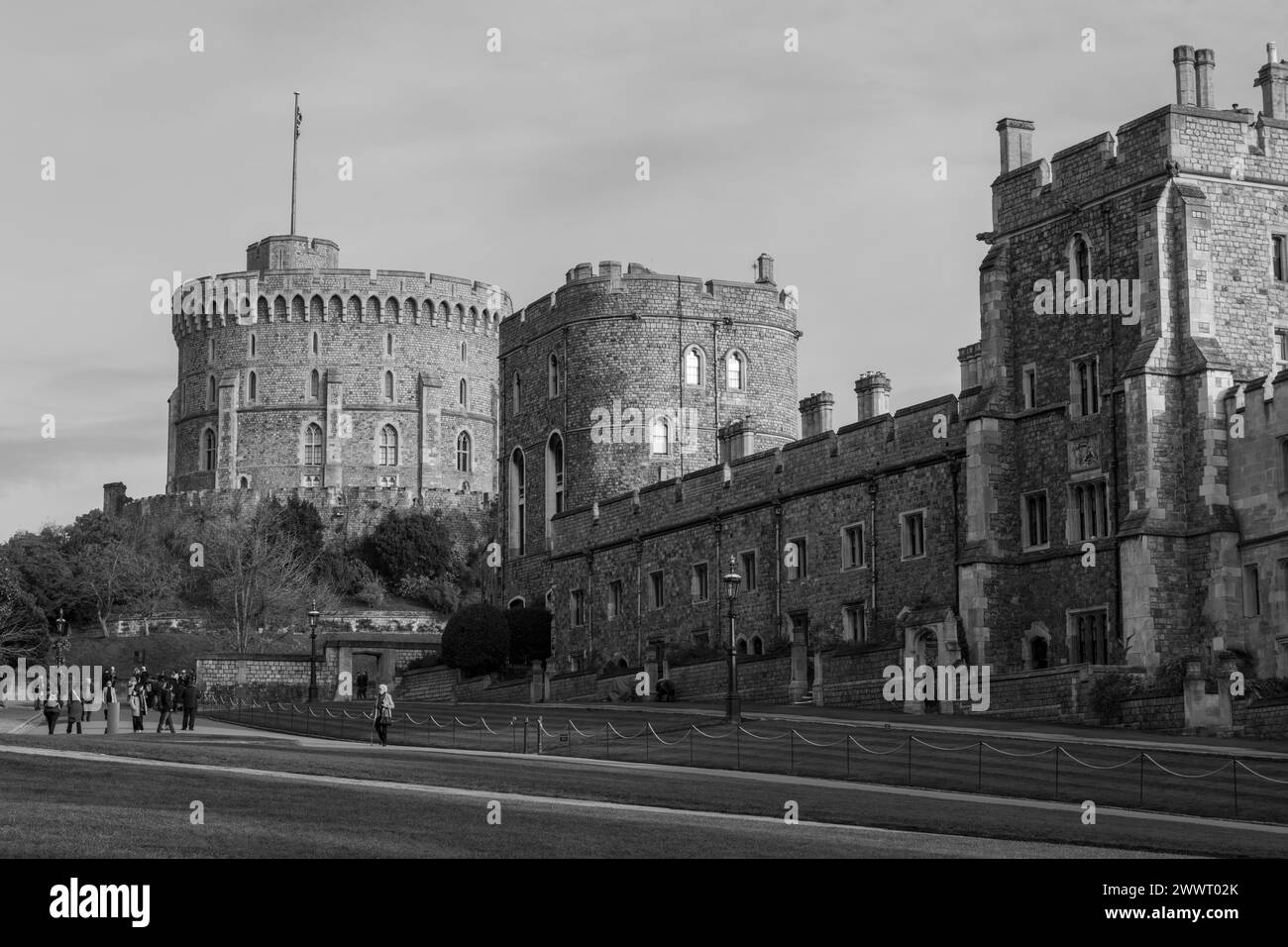 Windsor.Berkshire.United Kingdom.December 2nd 2022.Photo of the Lower ward at Windsor Castle Stock Photo