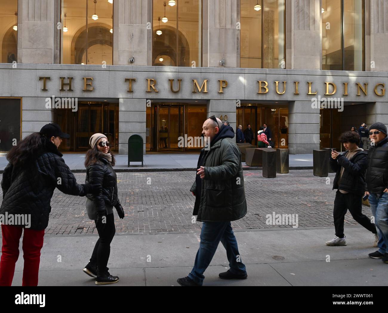 New York, New York, USA. 25th Mar, 2024. Former President Trump's downtown property, 40 Wall Street seen on the deadline day for his bond payment to NYS following the judgement arranged by AG Letitia James. He was able to delay payment another 10 days and lower the amount to $175 million. (PHOTO: Andrea RENAULT/Zuma Press) (Credit Image: © Andrea Renault/ZUMA Press Wire) EDITORIAL USAGE ONLY! Not for Commercial USAGE! Stock Photo