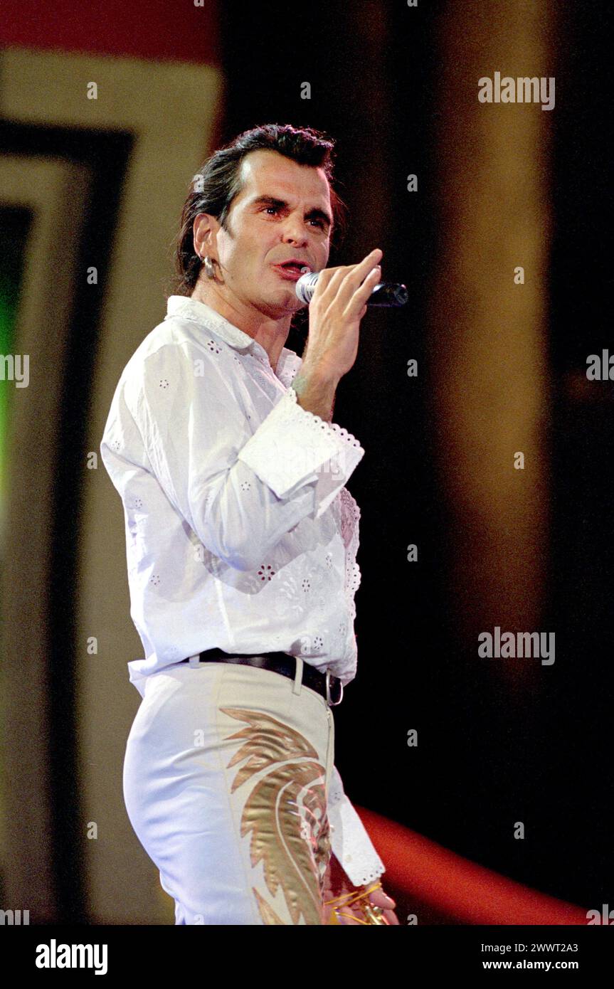 Verona Italy 09/09/2000: Piero Pelù, Italian singer,during the television show “Festivalbar 2000” at the Arena Stock Photo