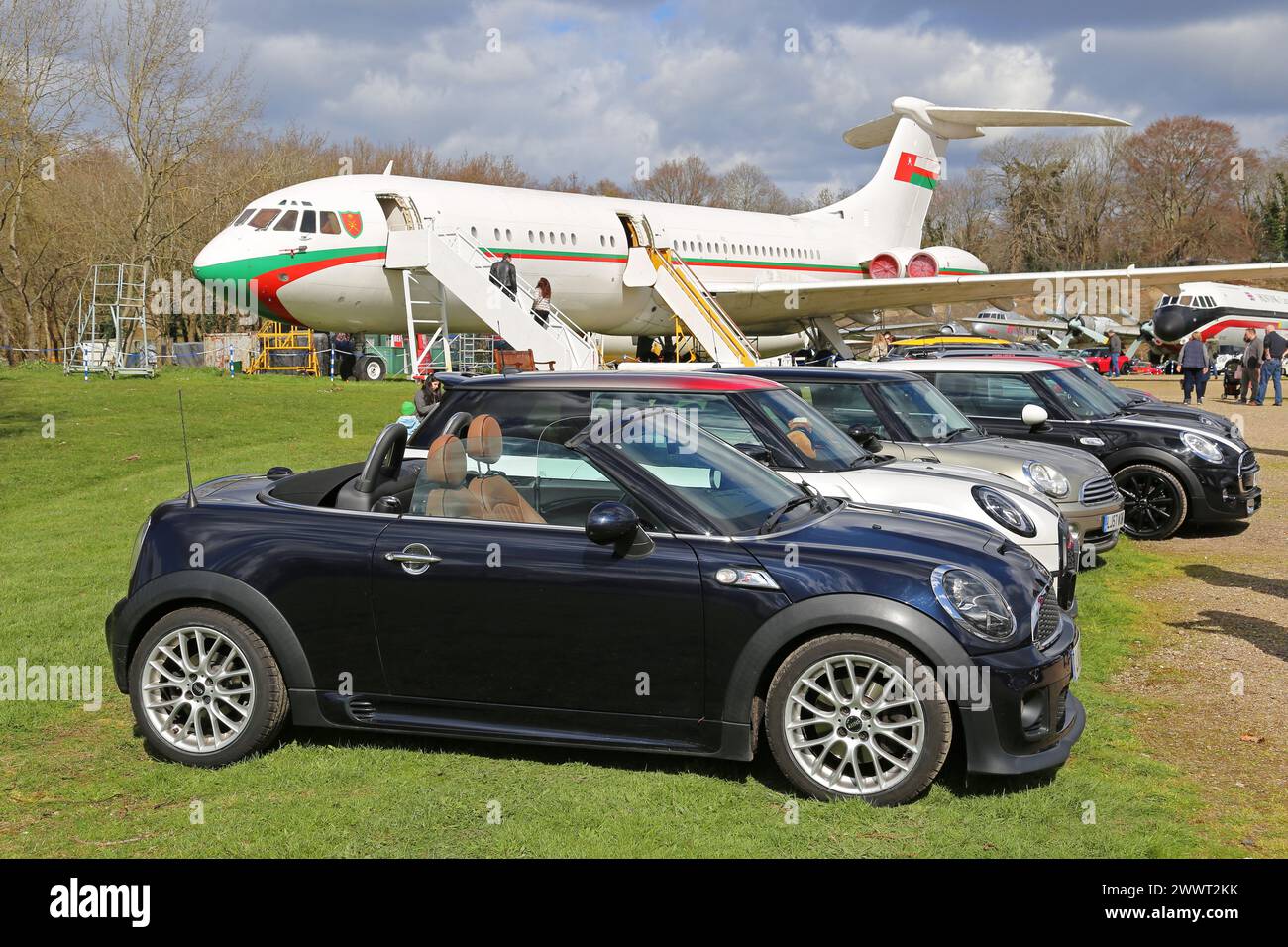 Mini Cooper S Roadster (2012) with JCW body kit (roof down), Mini Day, 24th March 2024, Brooklands Museum, Weybridge, Surrey, England, UK, Europe Stock Photo