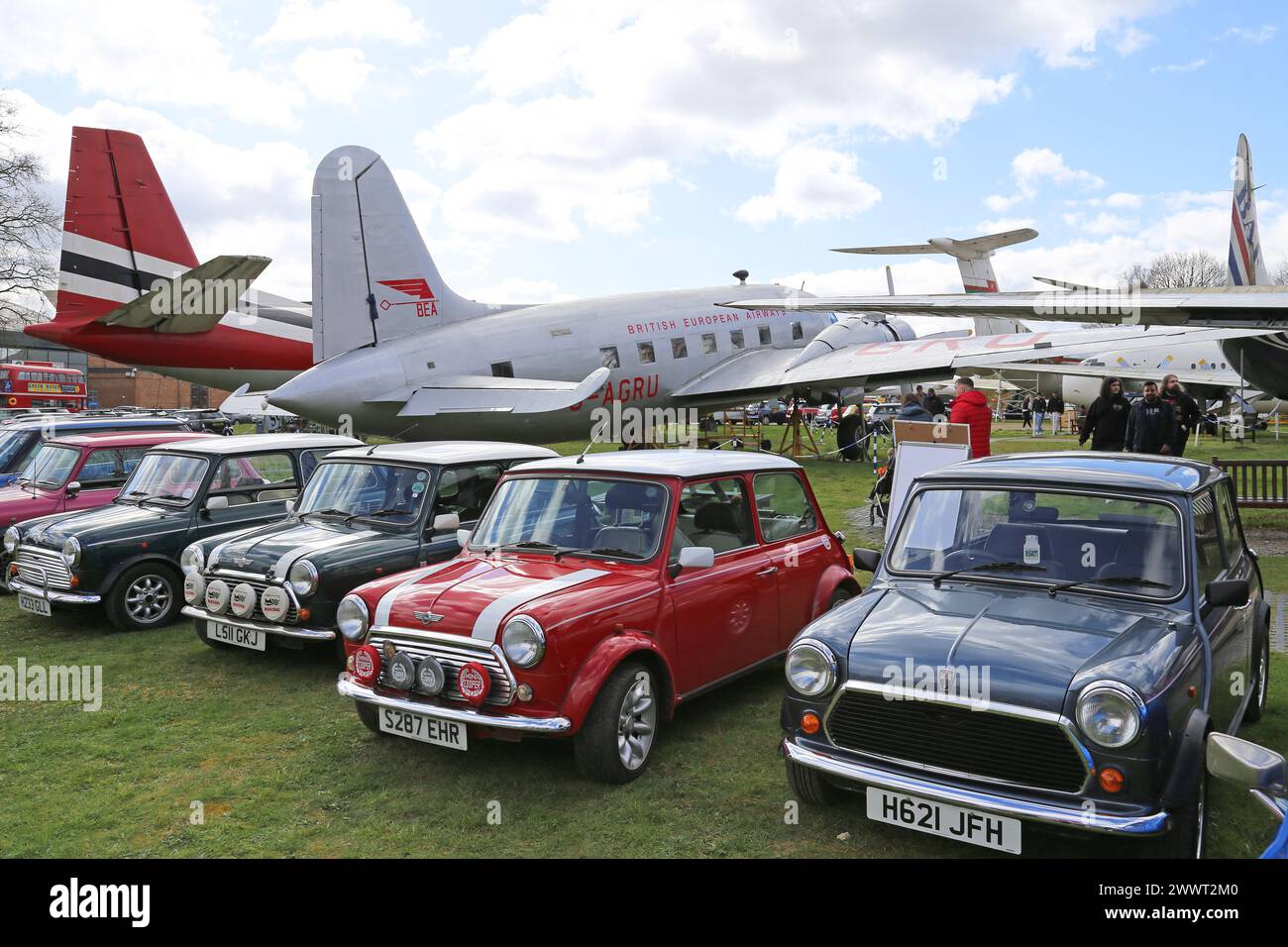 Assorted Minis in the Aircraft Park, Mini Day, 24th March 2024