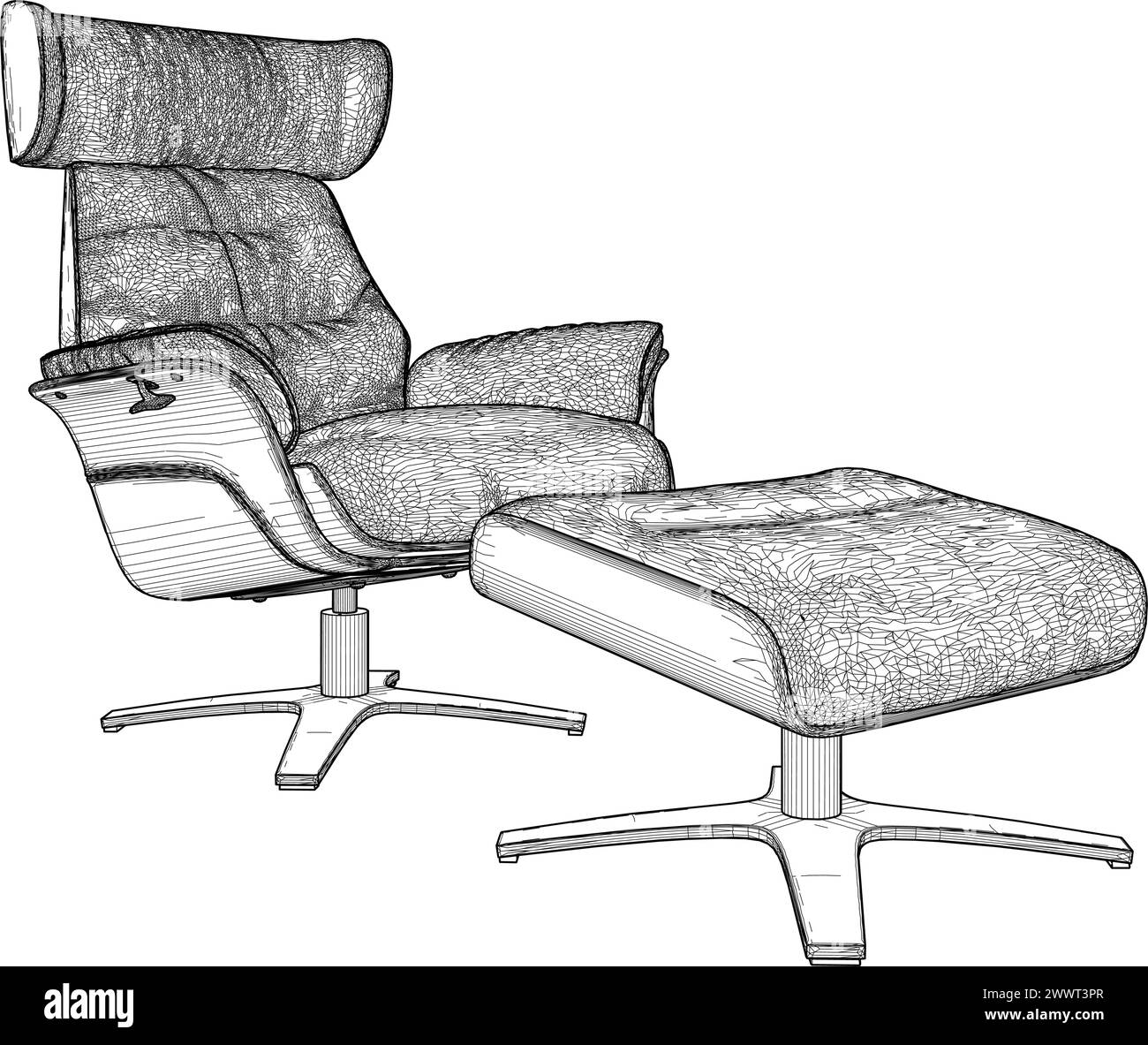 Armchair Easy Chair Vector. Illustration Isolated On White Background. A Vector Illustration Of