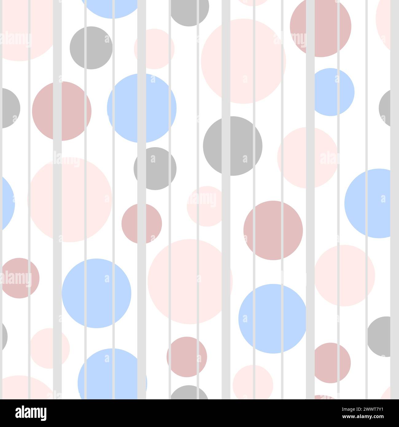 Seamless pattern with circles and lines on white background Stock ...