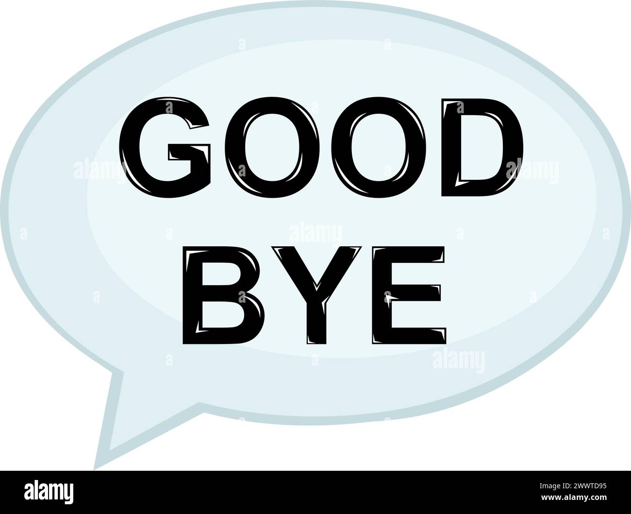 vector speech bubble good bye text Stock Vector