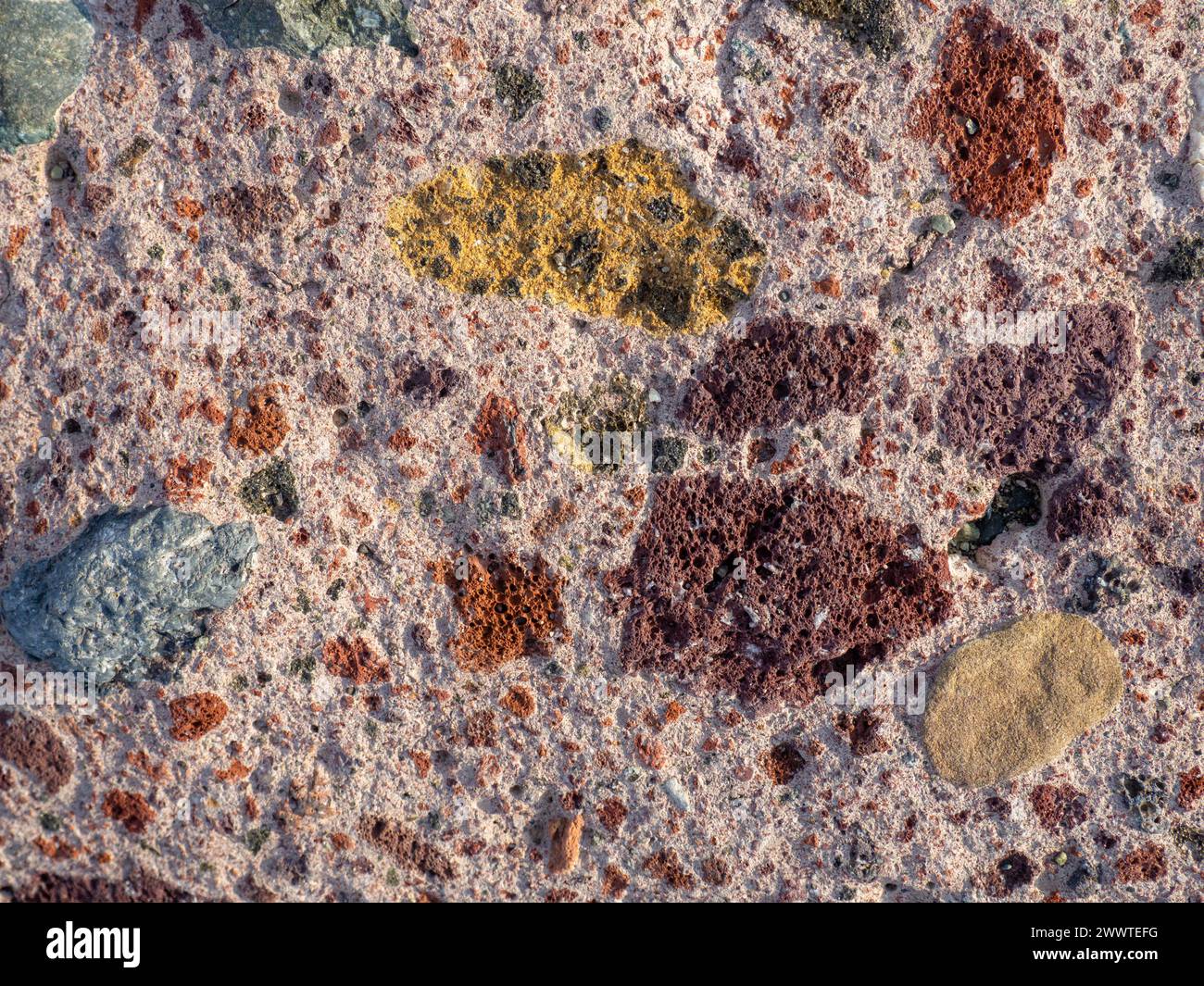 Section of building stone. Structure of concrete. Hard uneven surface ...