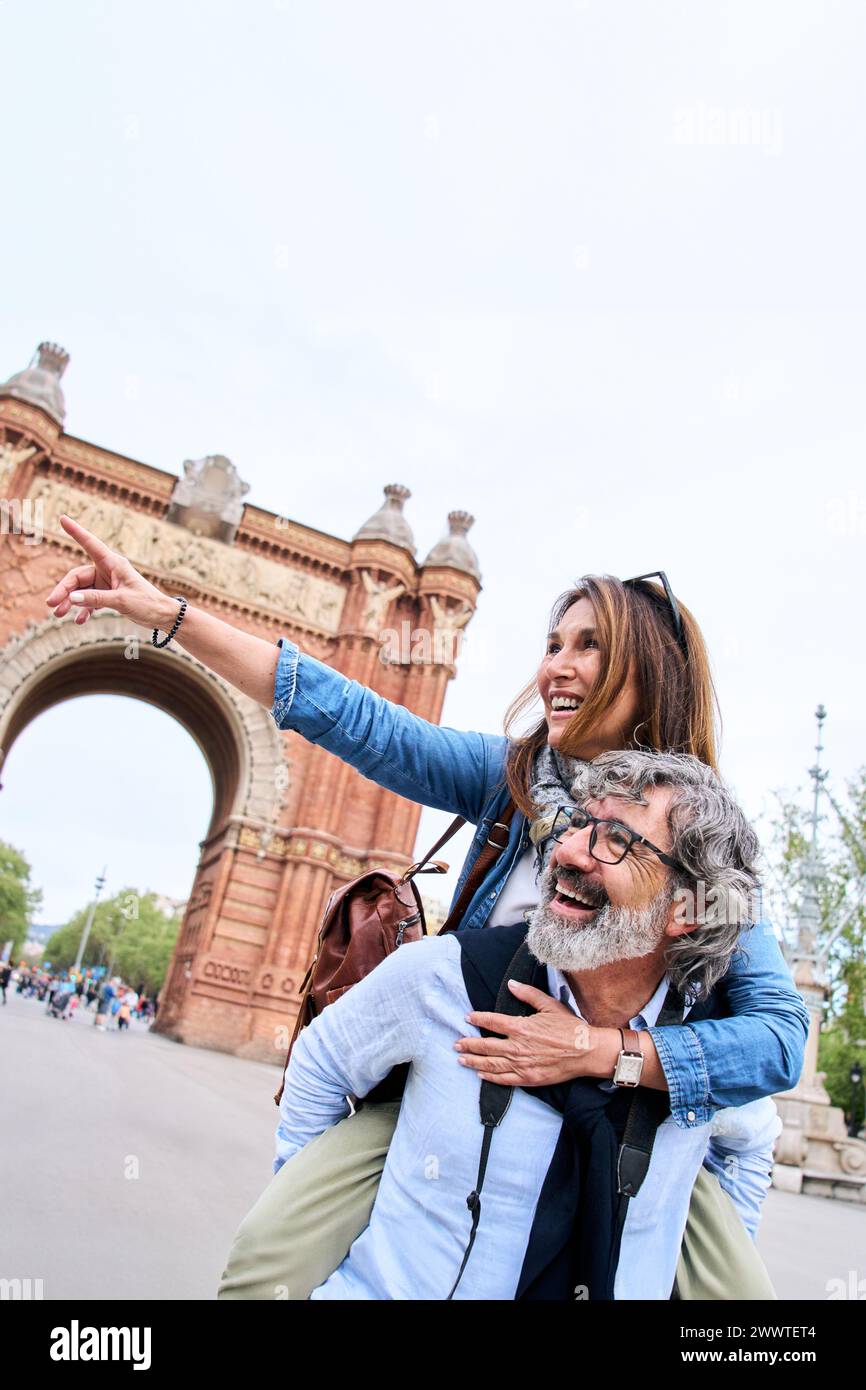Cheerful attractive retired senior tourist hi-res stock photography and ...