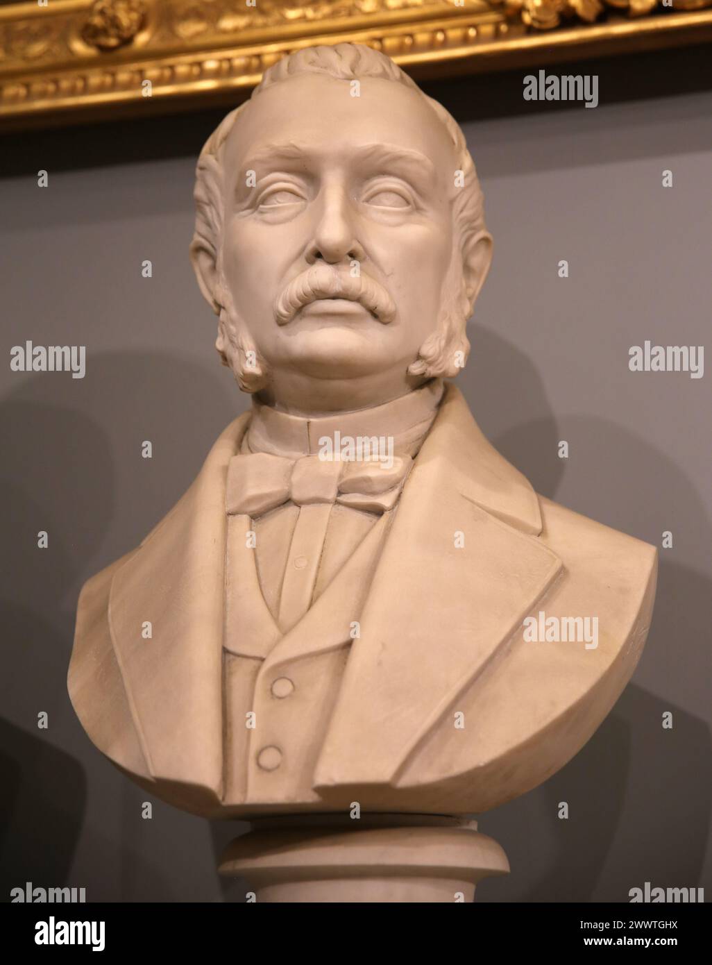 Marco Minghetti (1818-1886). President (1863-1864). Bust. Museum of the Risorgimento. Stock Photo